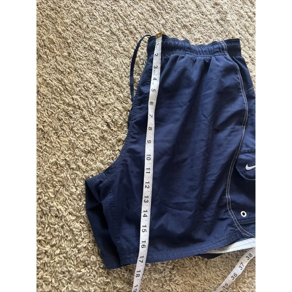 Nike Board Shorts Men’s Size XL Navy Blue Lined Drawstring Vintage